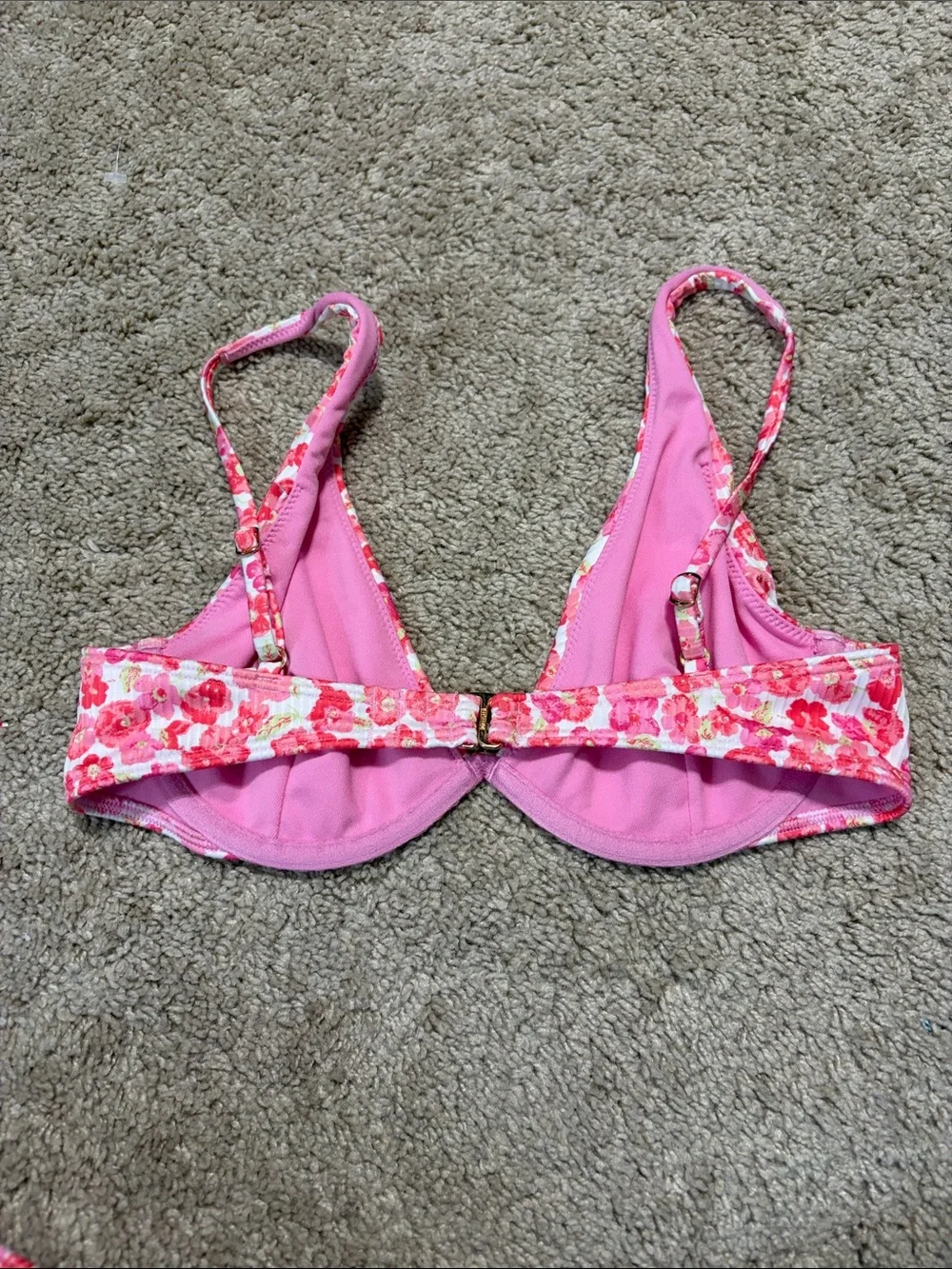 Hollister Cheekiest Bikini Set Pink Floral Pattern Small /XS